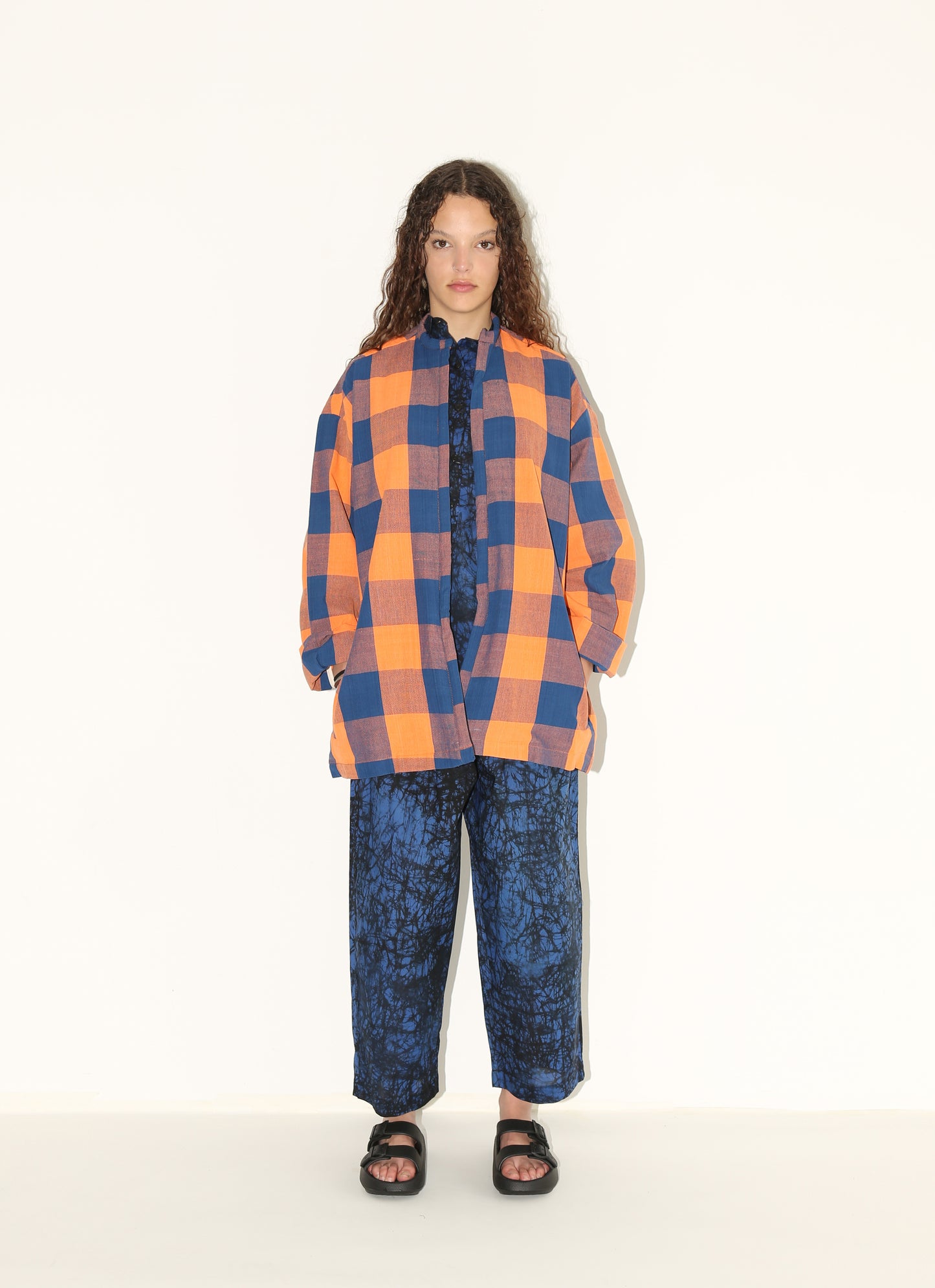 AMINA Jacket/ Orange Check