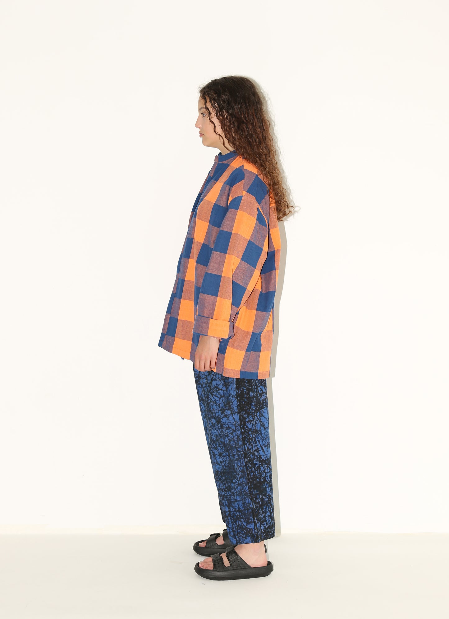 AMINA Jacket/ Orange Check