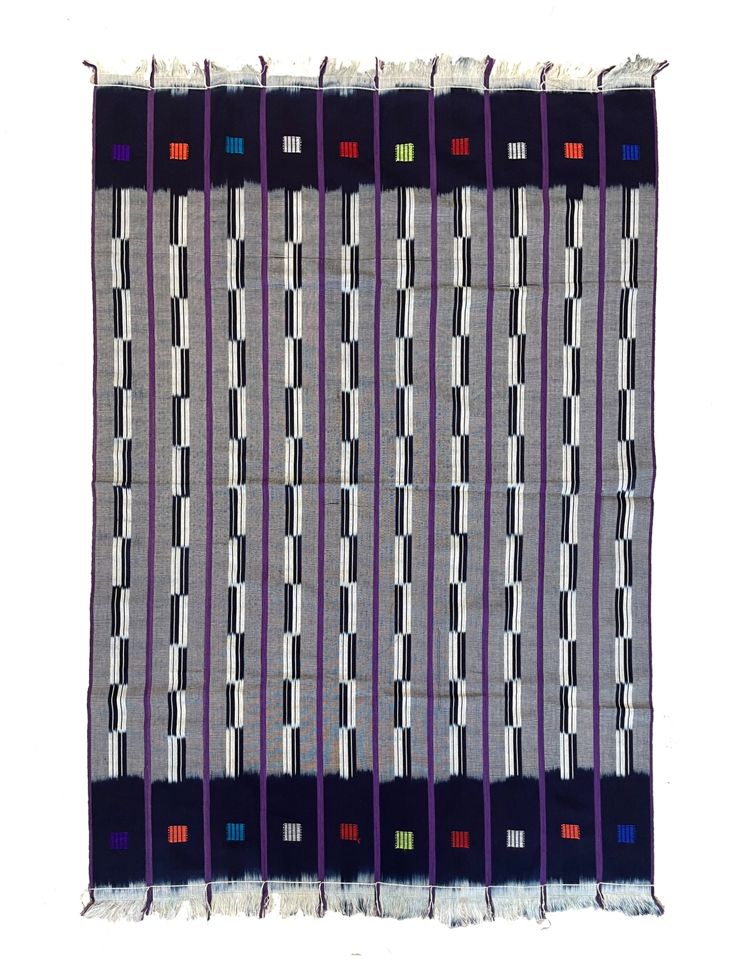 BAOULE Blanket/ Purple Blue Boarder