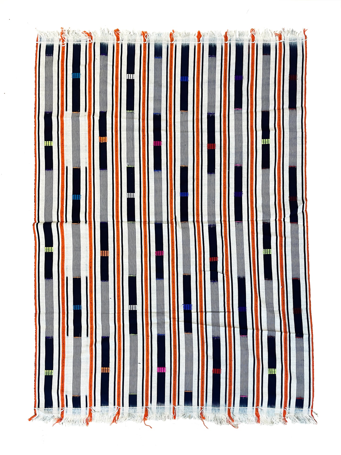 BAOULE Blanket/ Light Orange Indigo