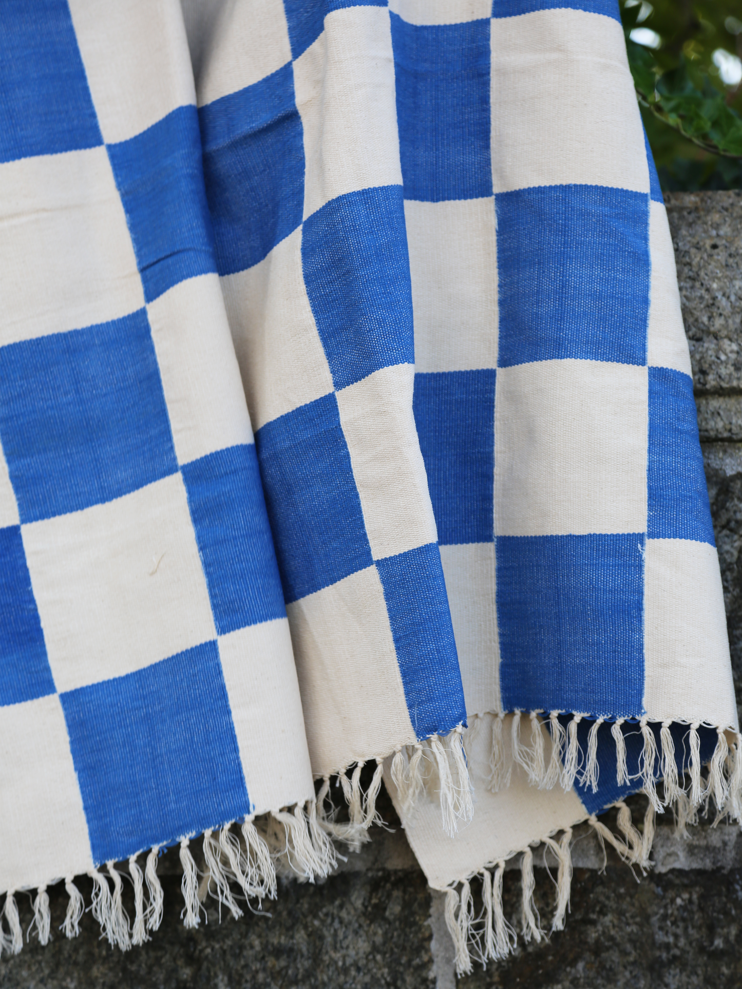 KORHOGO Medium Blanket/ Blue Checker