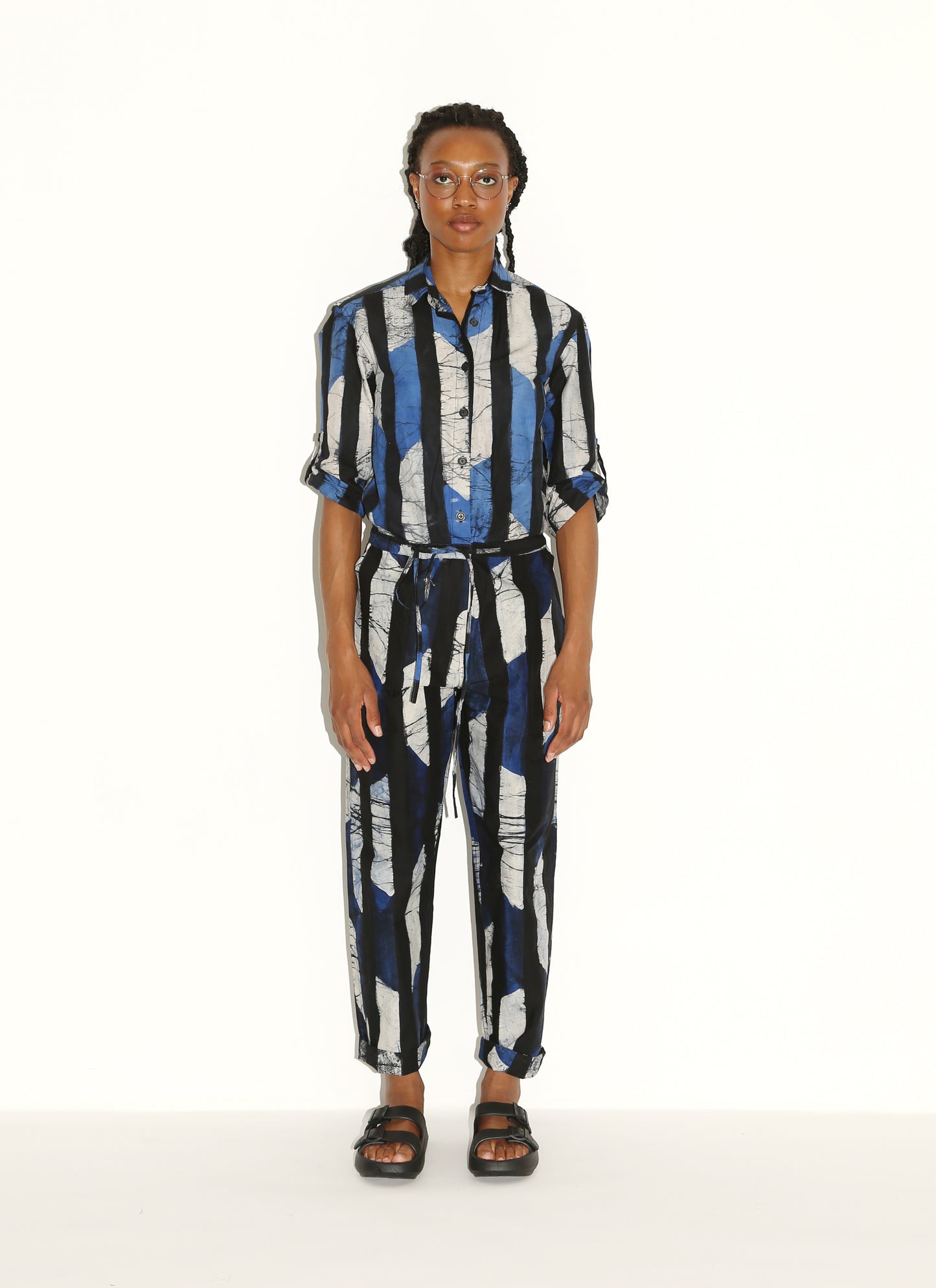 CARA Jumpsuit/ Blue Kente