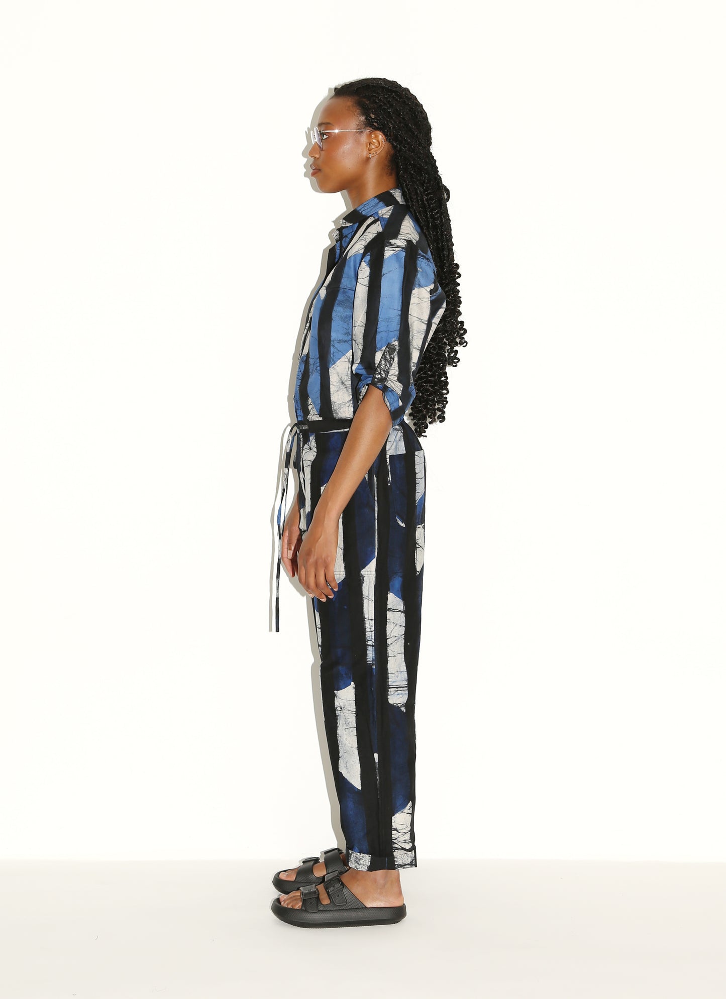 CARA Jumpsuit/ Blue Kente