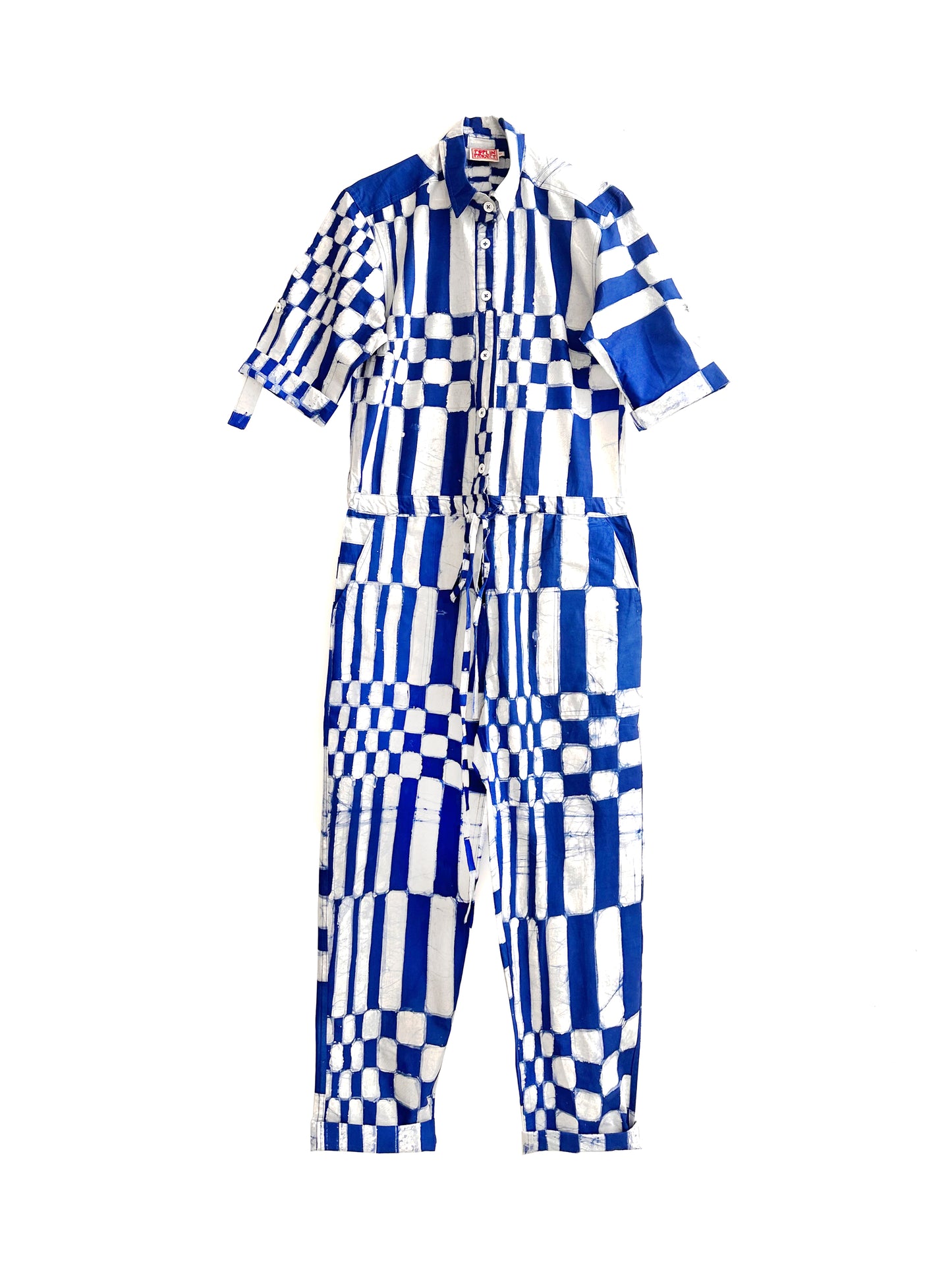 CARA Jumpsuit/ Space Check Blue