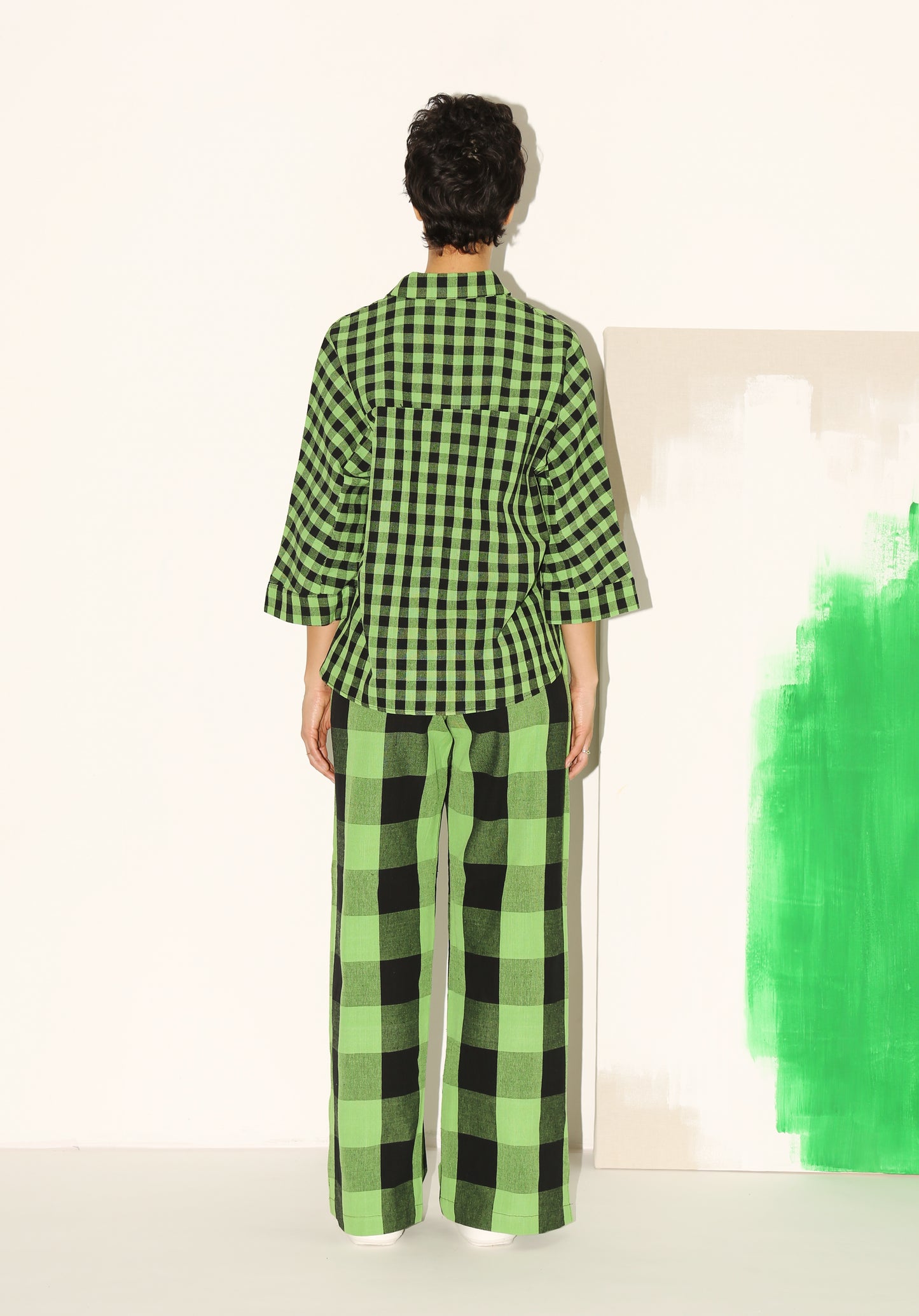 TESHI Pants/ Park Check
