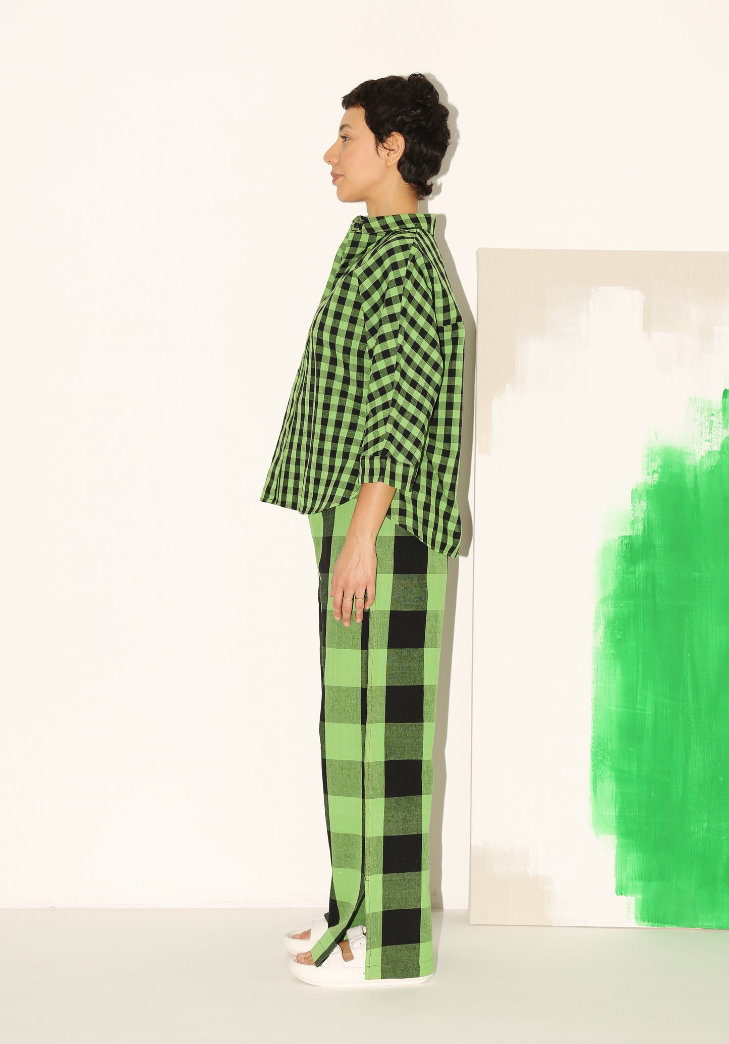 TESHI Pants/ Park Check