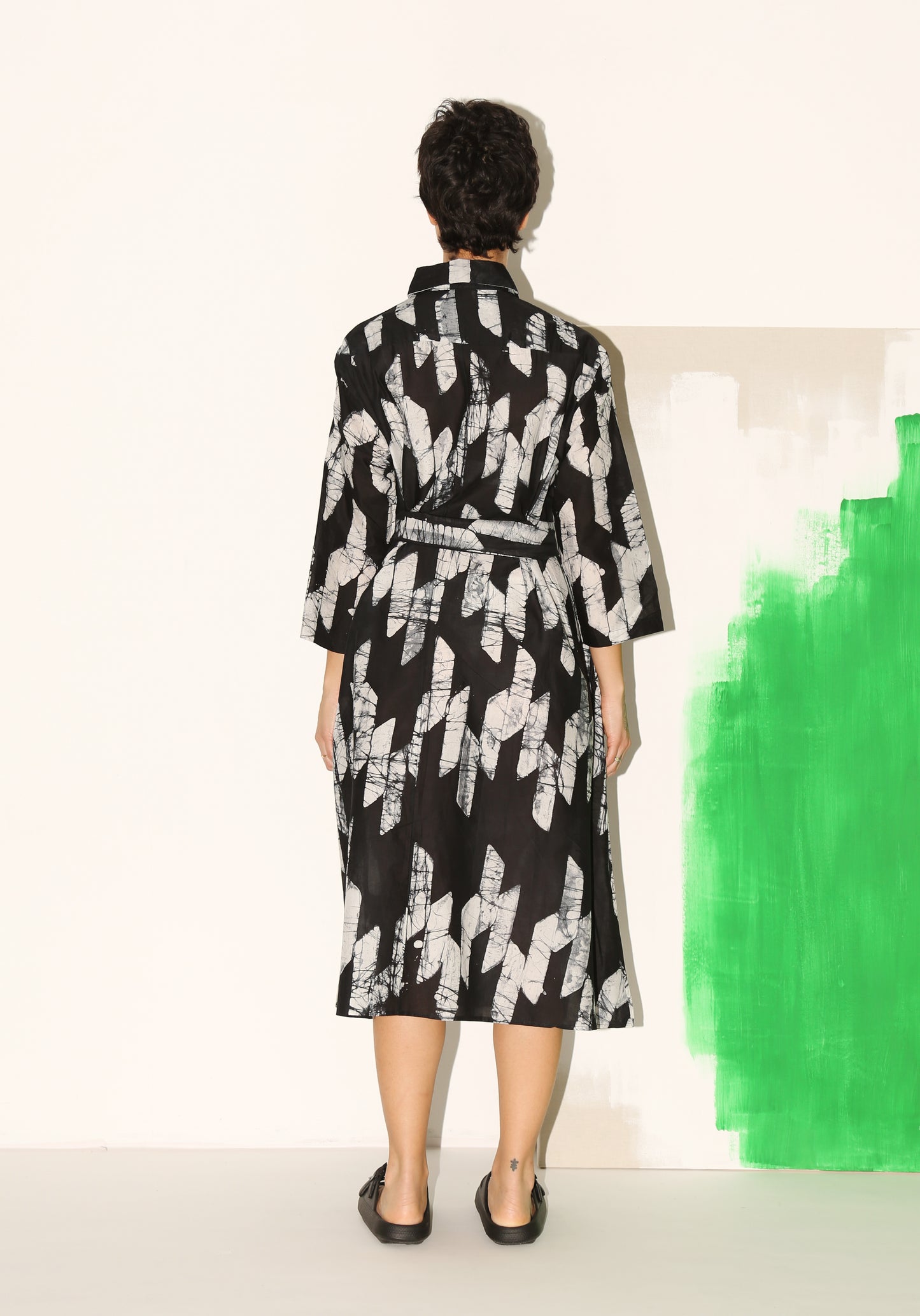 SEYDOU Dress/ Black Chevron