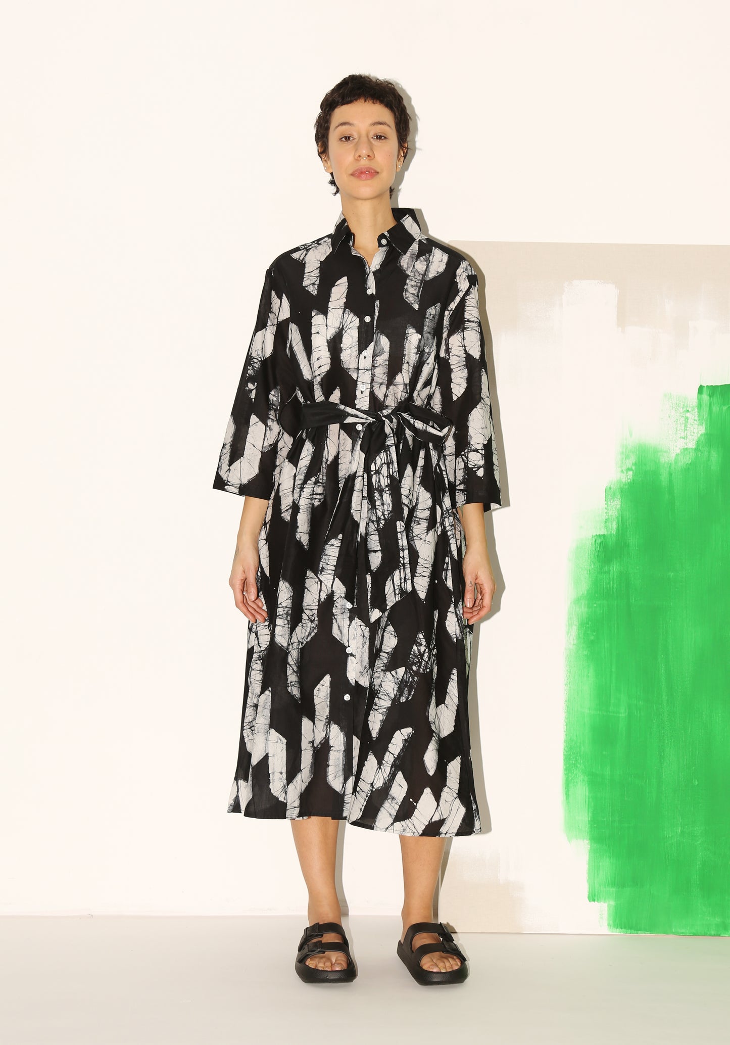 SEYDOU Dress/ Black Chevron