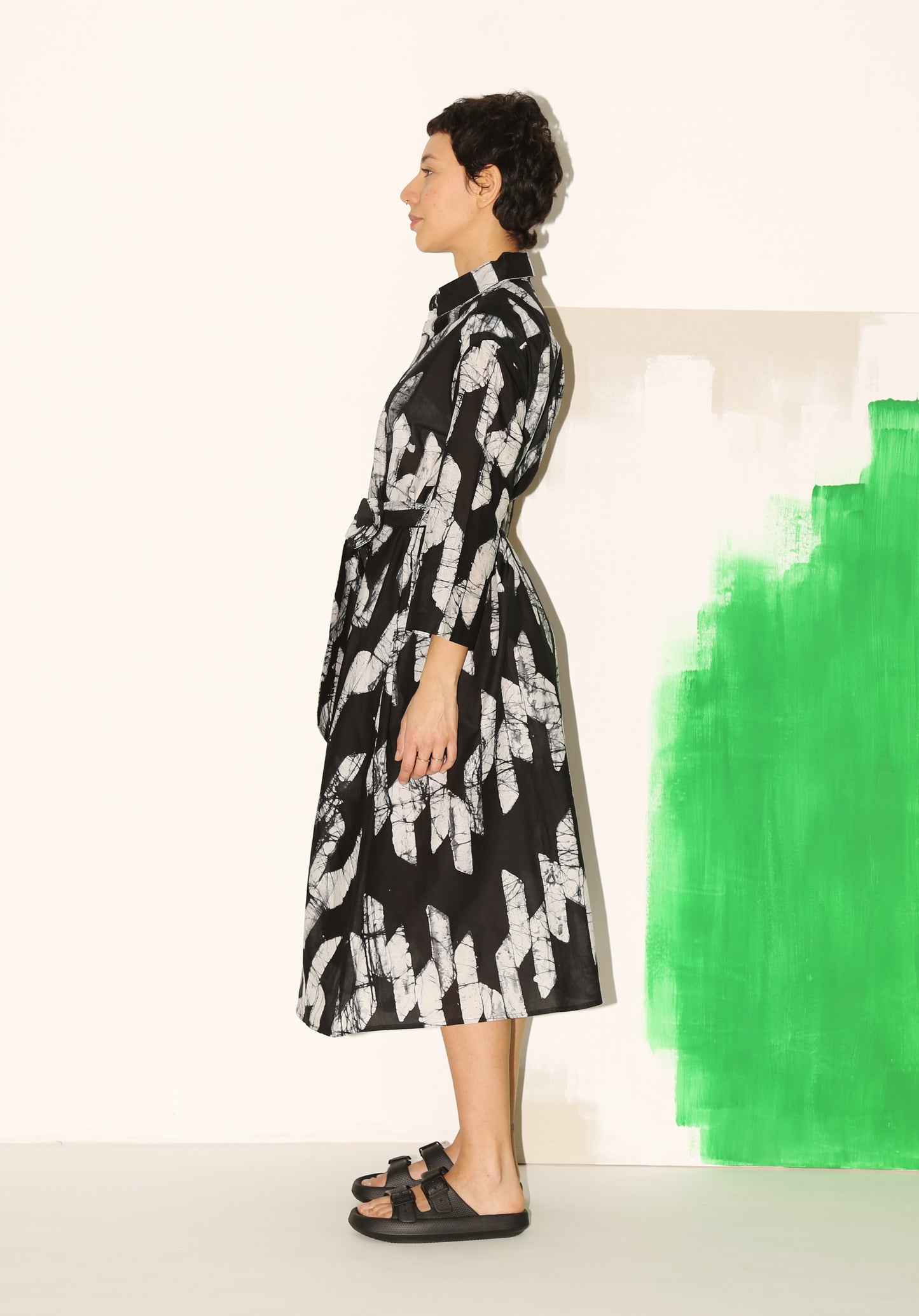 SEYDOU Dress/ Black Chevron