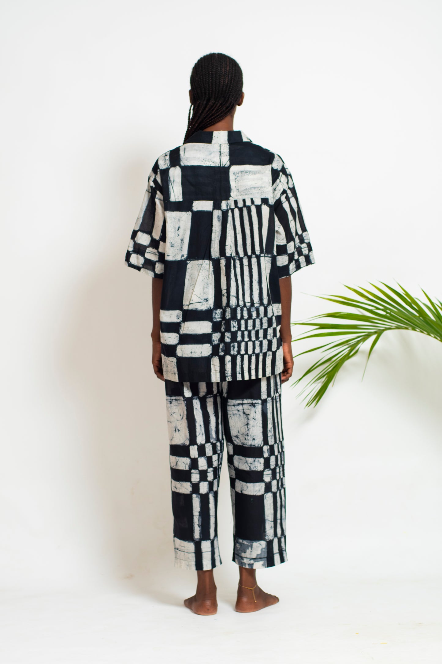KHALIL Pants/ Space Check Black