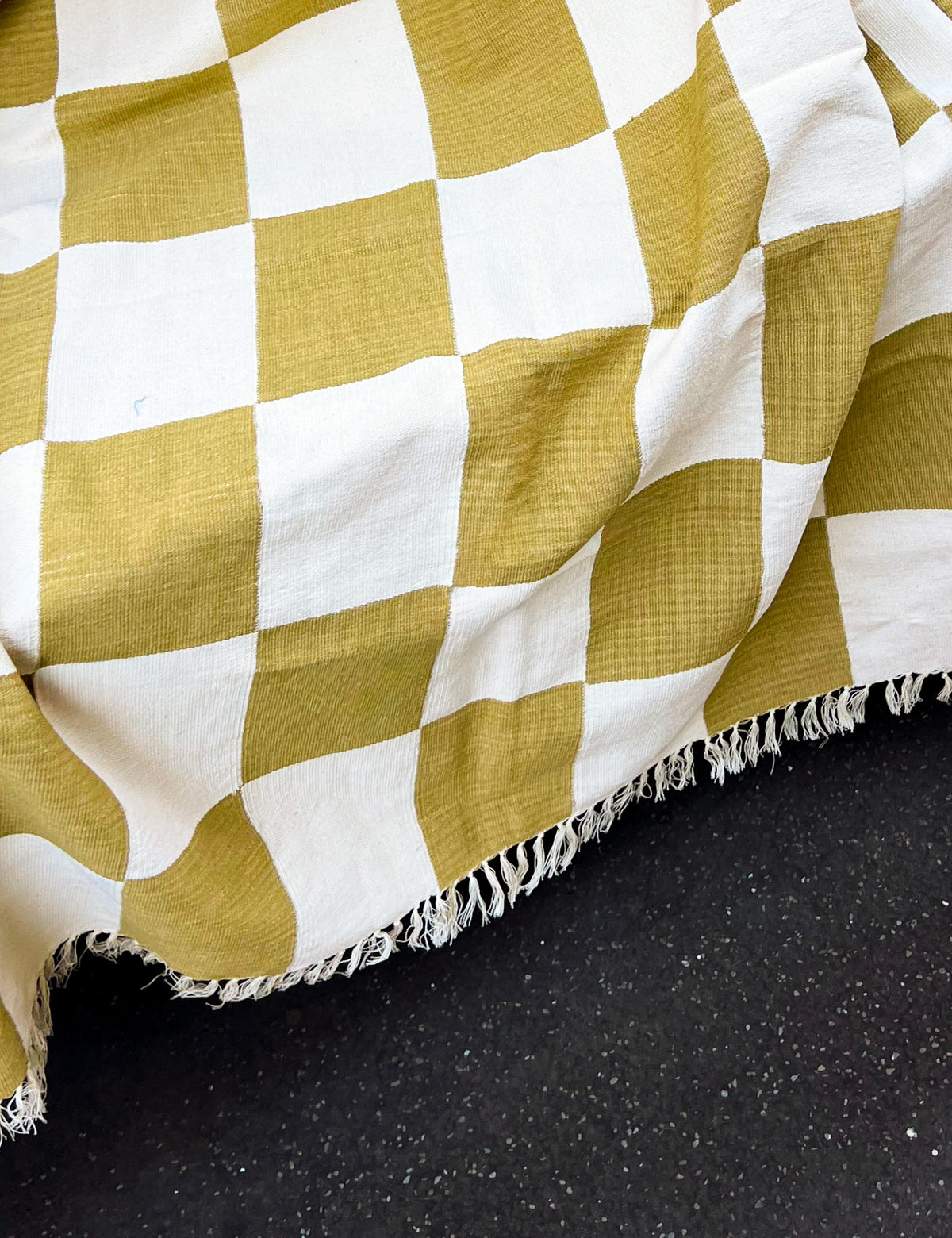 KORHOGO XL Blanket/ Olive Checker