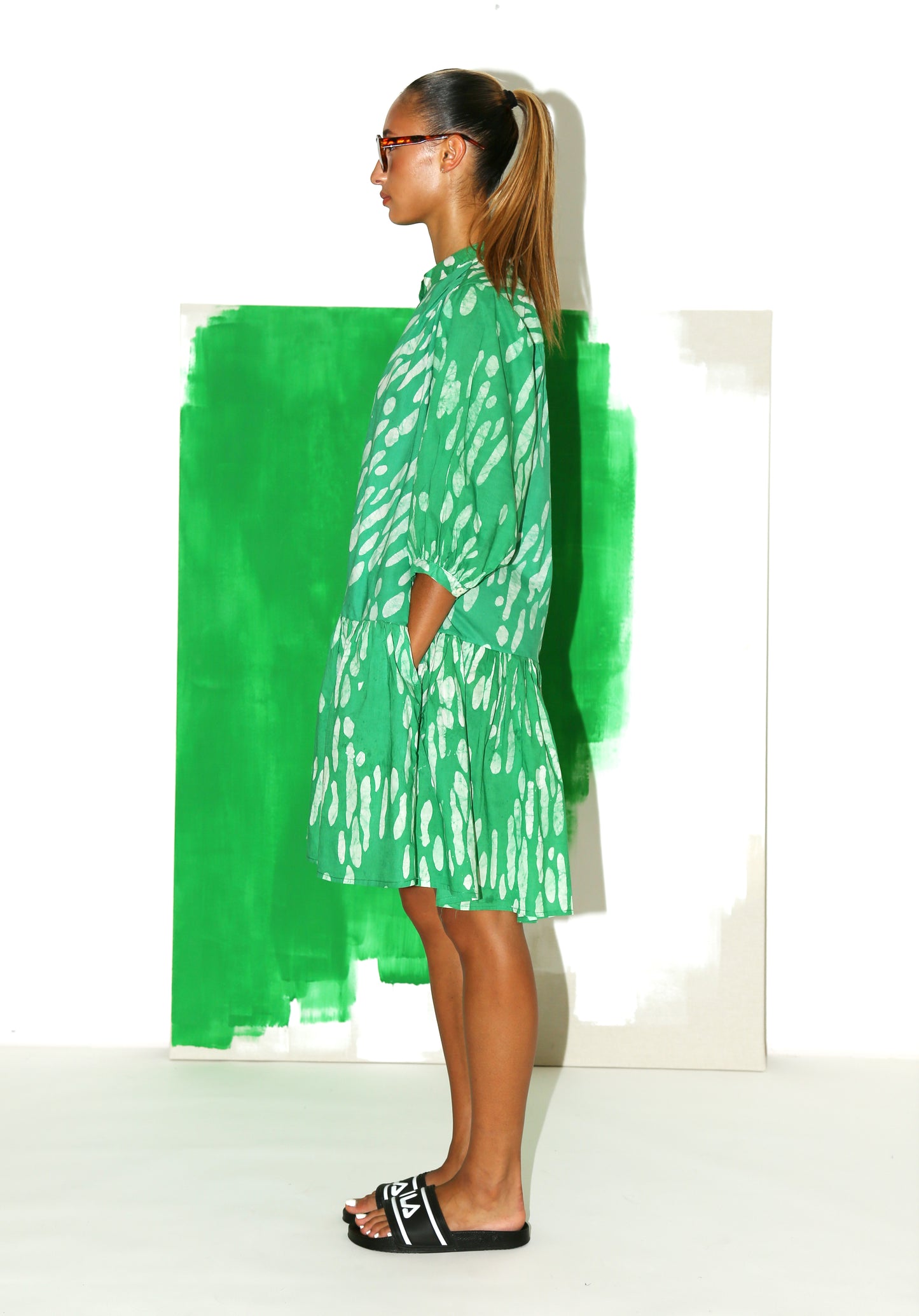 MAHA Dress / Green Shadows