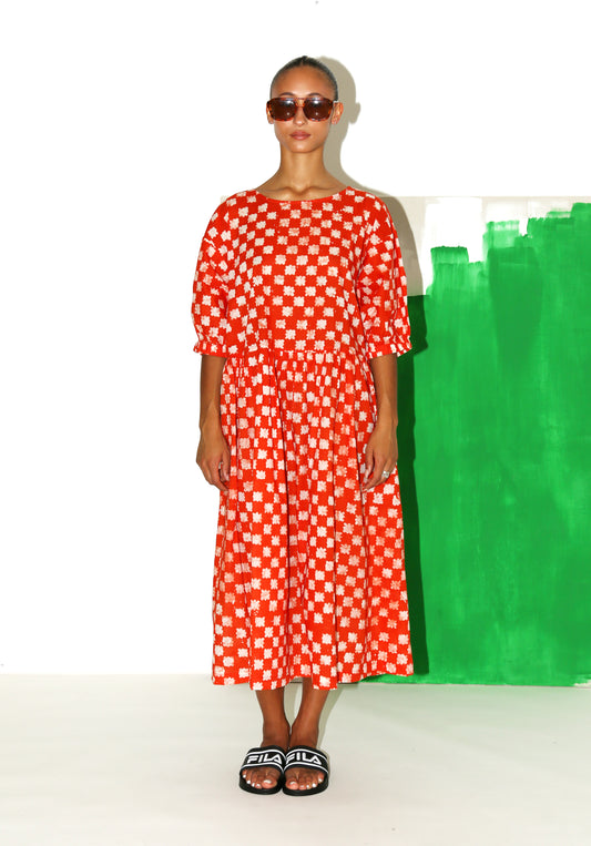 NOMA Dress/ Red Floral Check