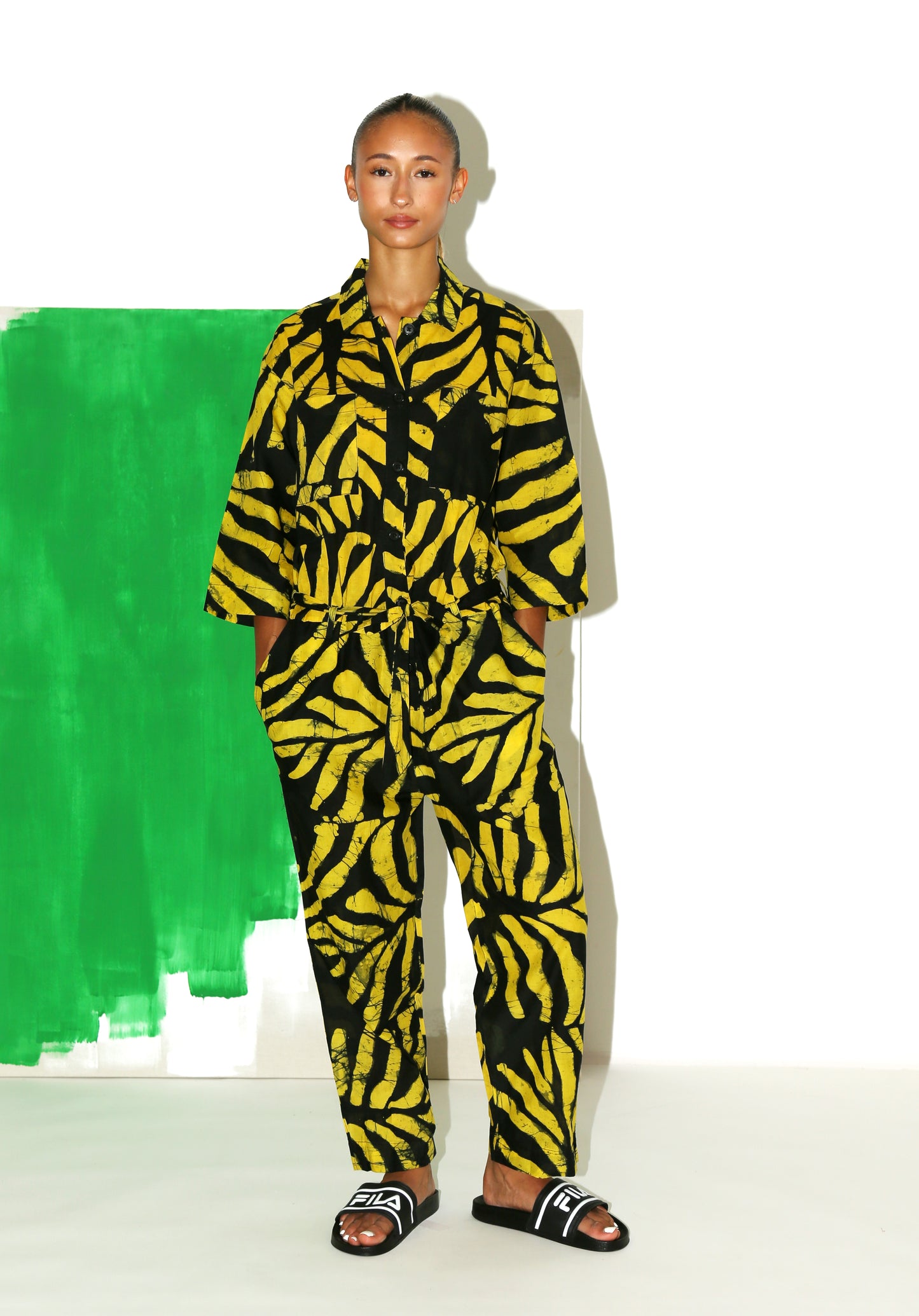 SABA Jumpsuit/ Palmiers jaunes