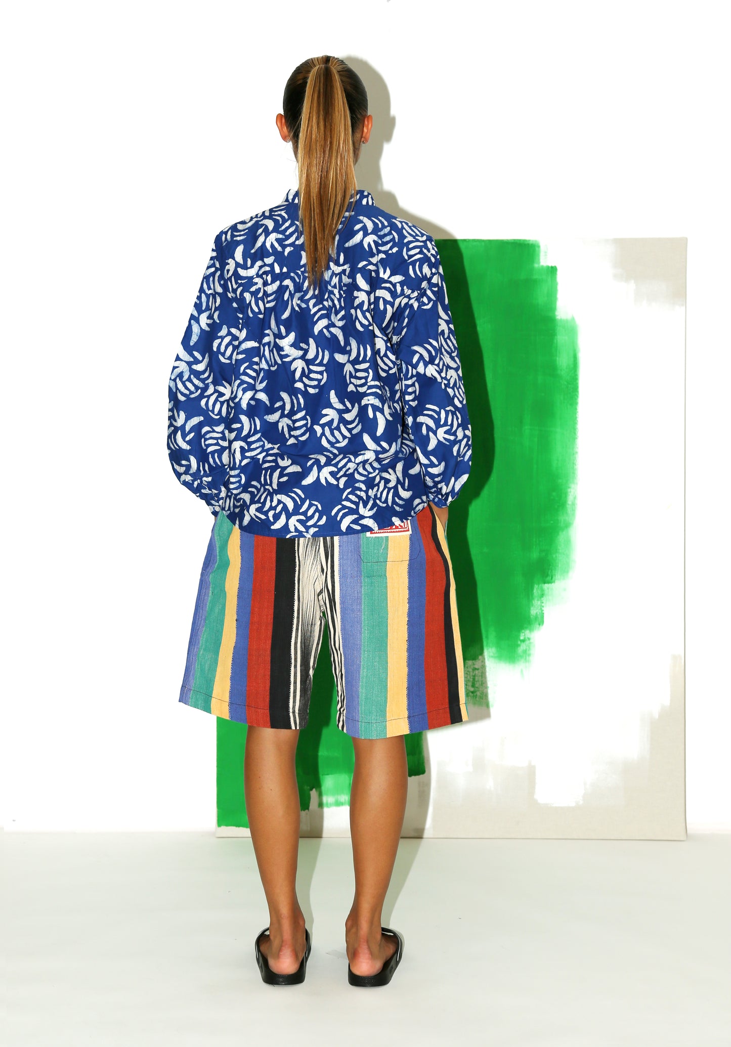 SHANI Top / Blue Leaves