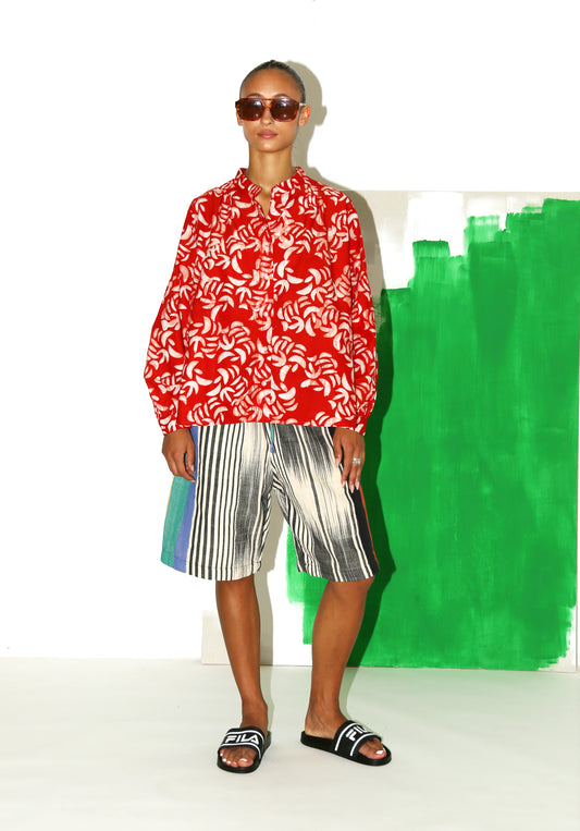 SHANI Top / Red Leaves
