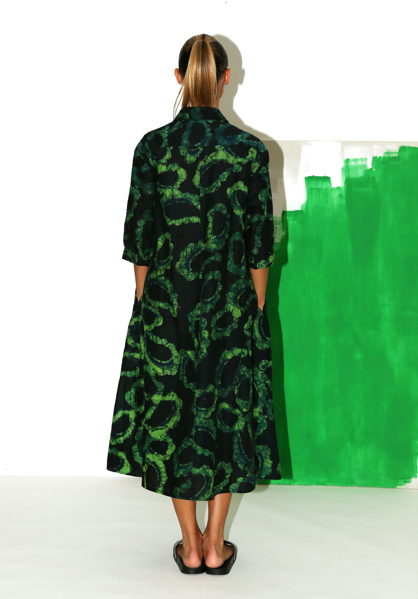 SEYDOU Dress/ Green Paisley