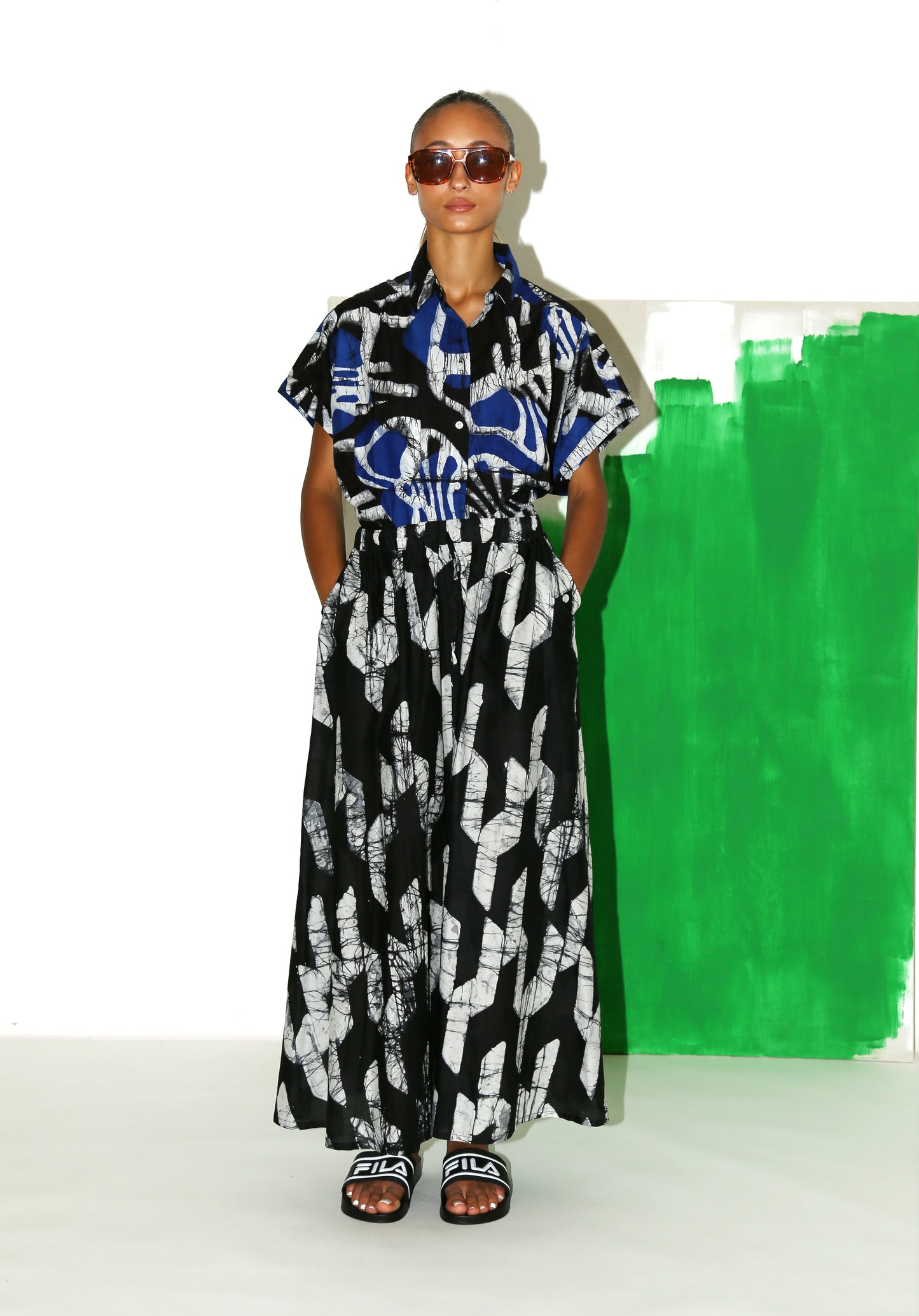 TAMIRA Shirt / Garden Chair Blue