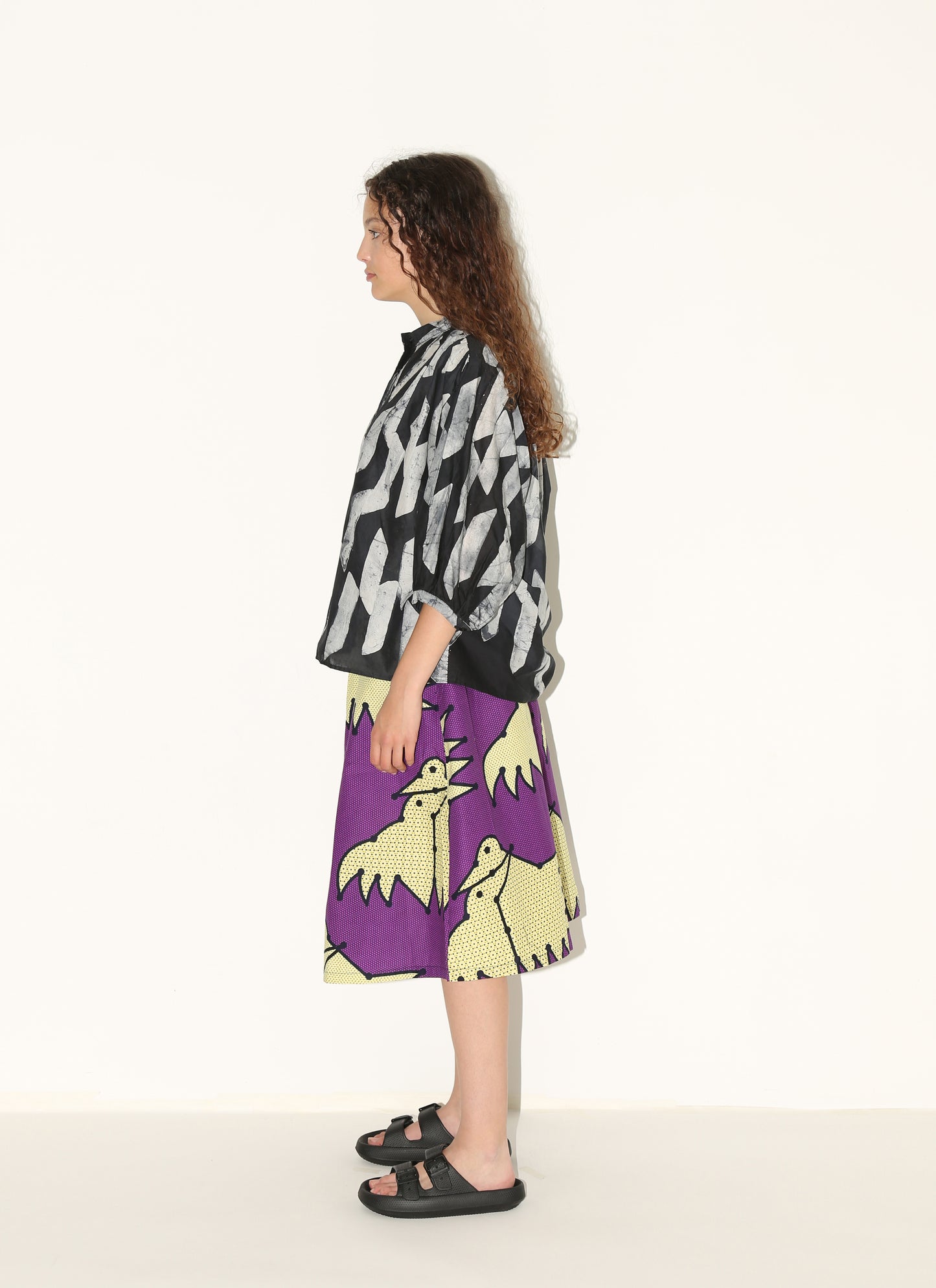 FANTA Skirt / Purple Birds