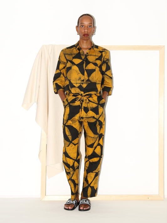 CARA Jumpsuit / Yellow Plaza