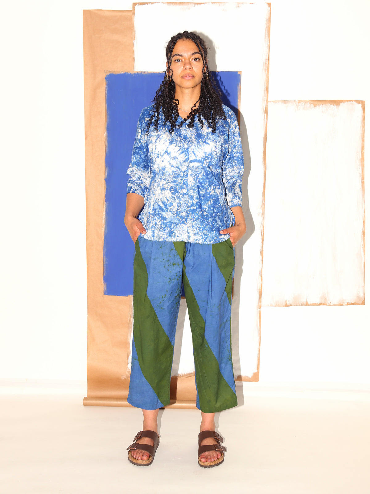 MAKEBA Shirt / Blue Salad