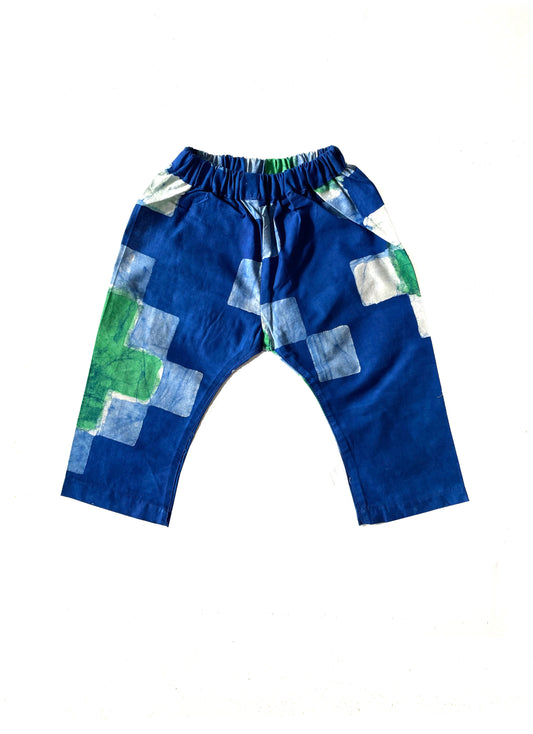 LUCA Baby Pants/ Blue Quilt