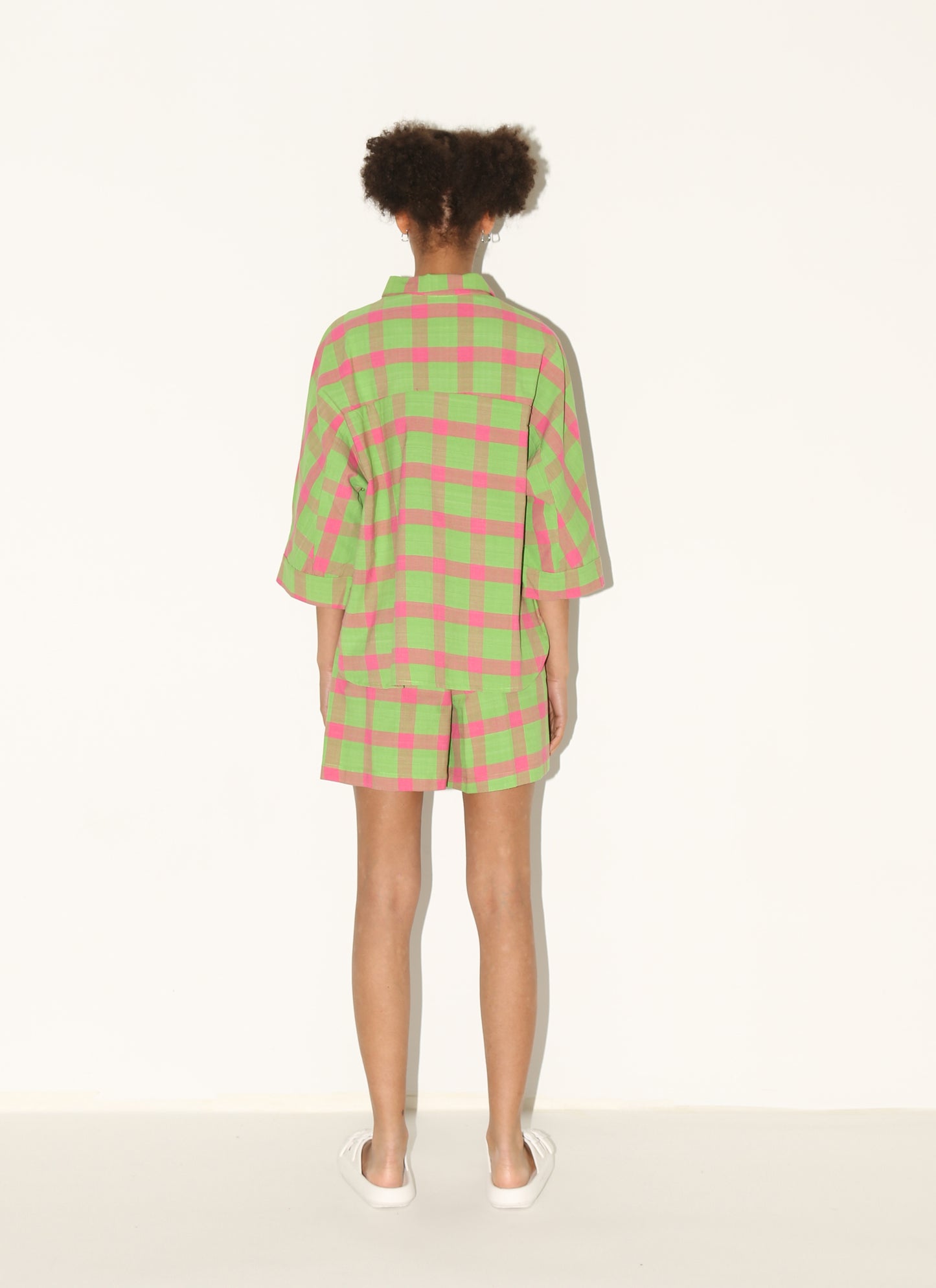 MAKEBA Shirt/ Green Check