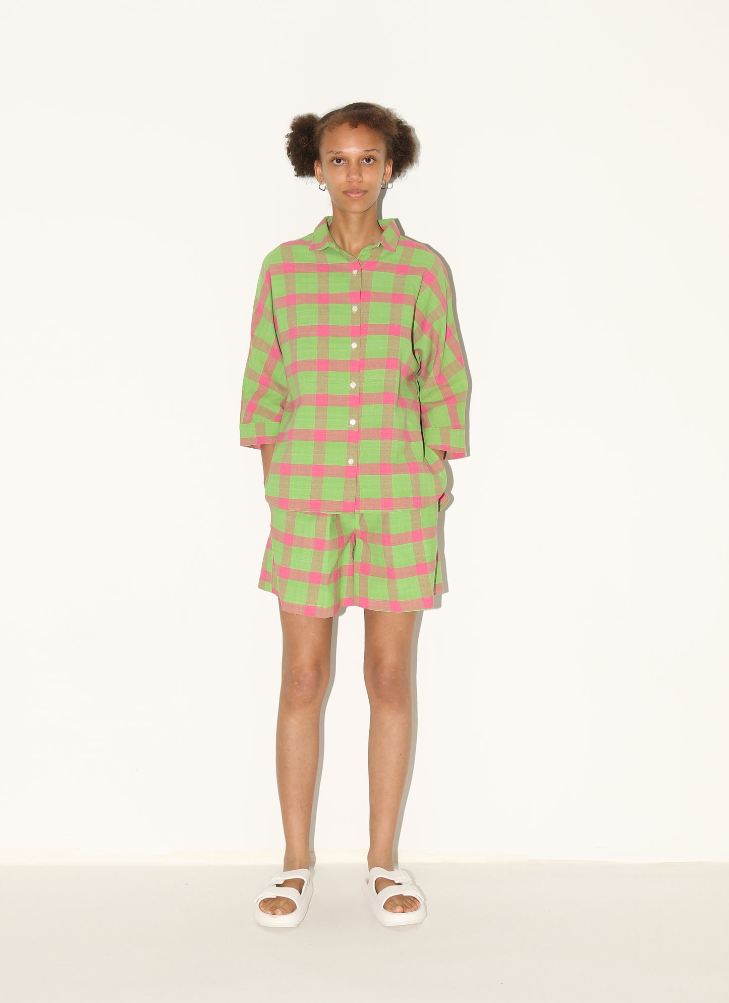 MAKEBA Shirt/ Green Check