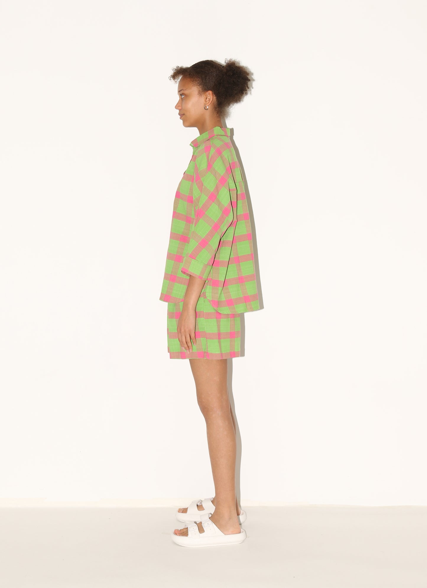 MAKEBA Shirt/ Green Check