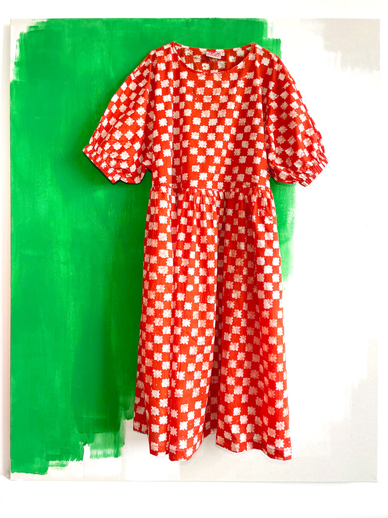 NOMA Dress/ Red Floral Check