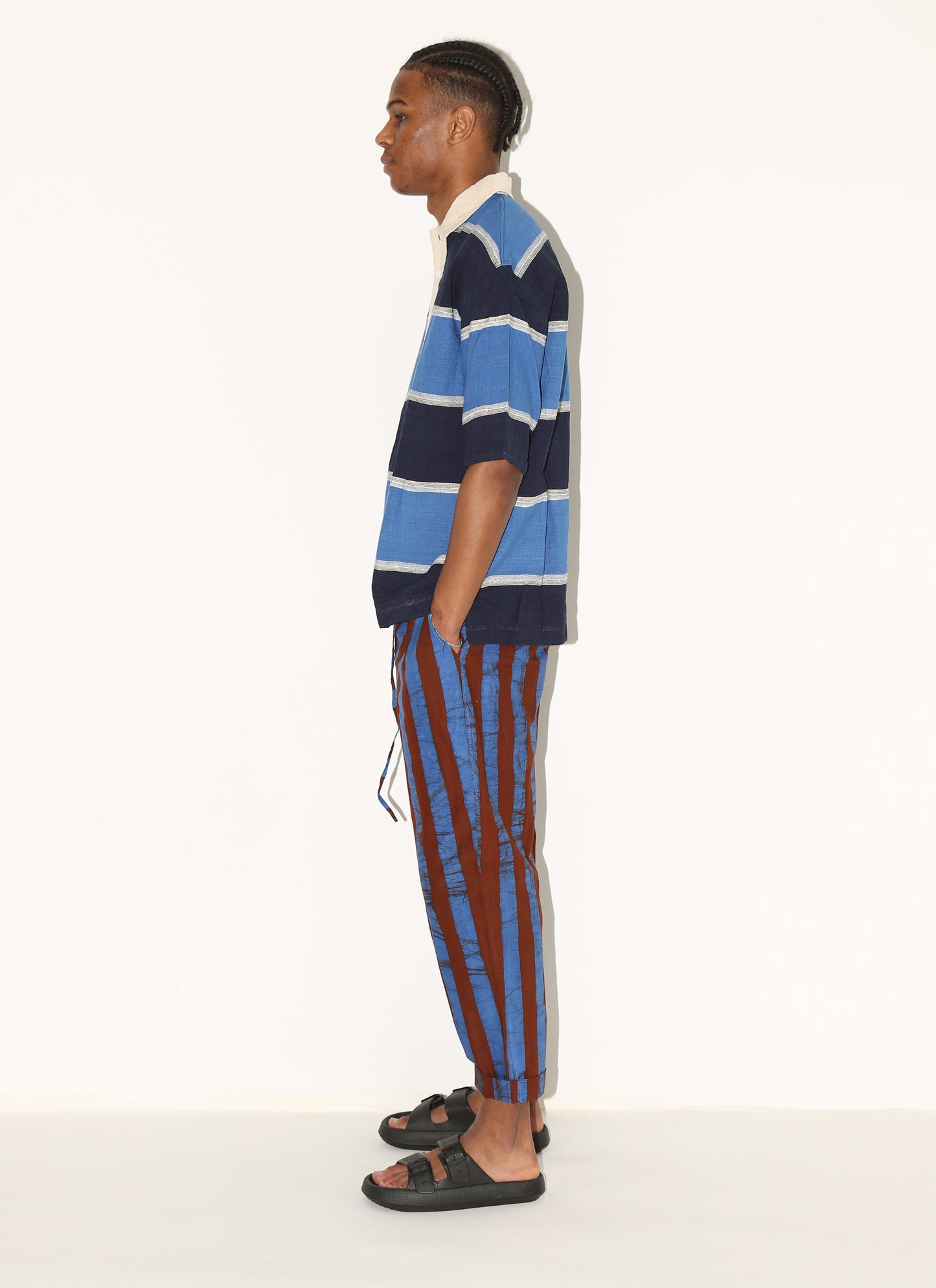 RAVI Rugby Shirt/  Blue Stripes