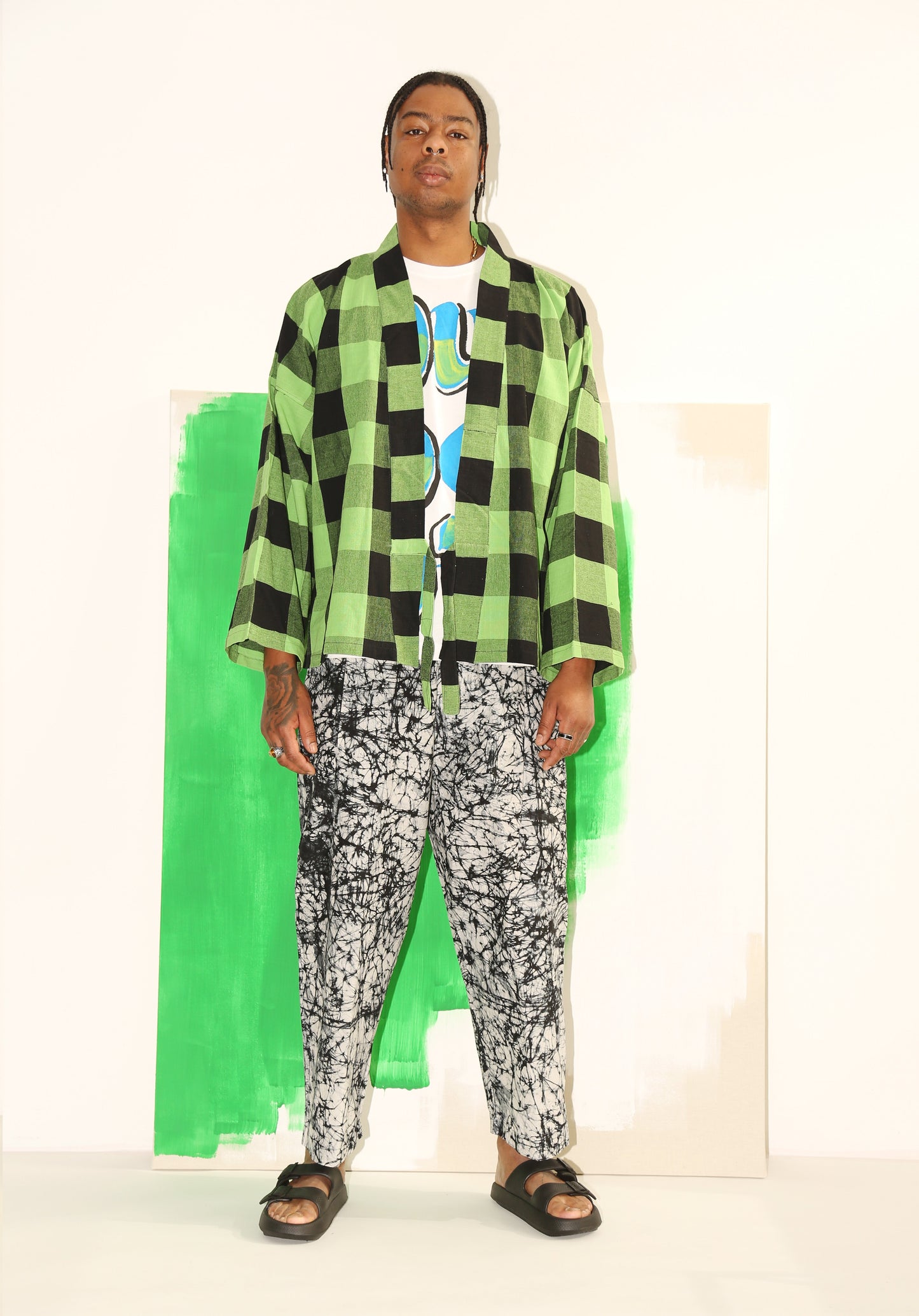 TONI Kimono Jacket/ Park Check