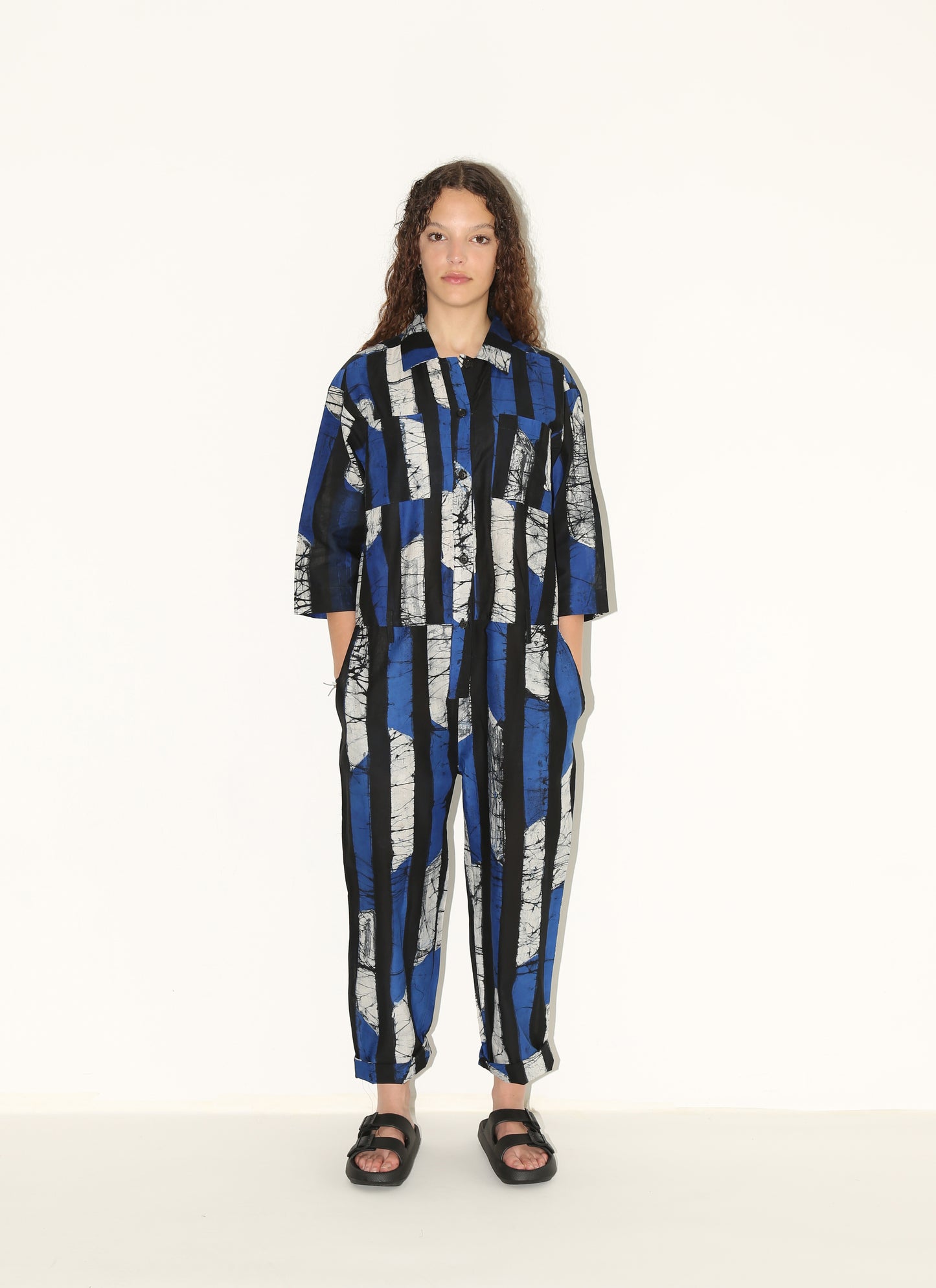 SABA Jumpsuit/ Blue Kente