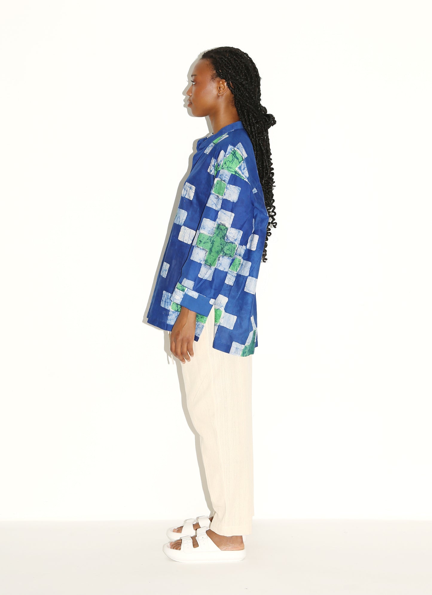 SAID Poet Shirt/ Blue Quilt