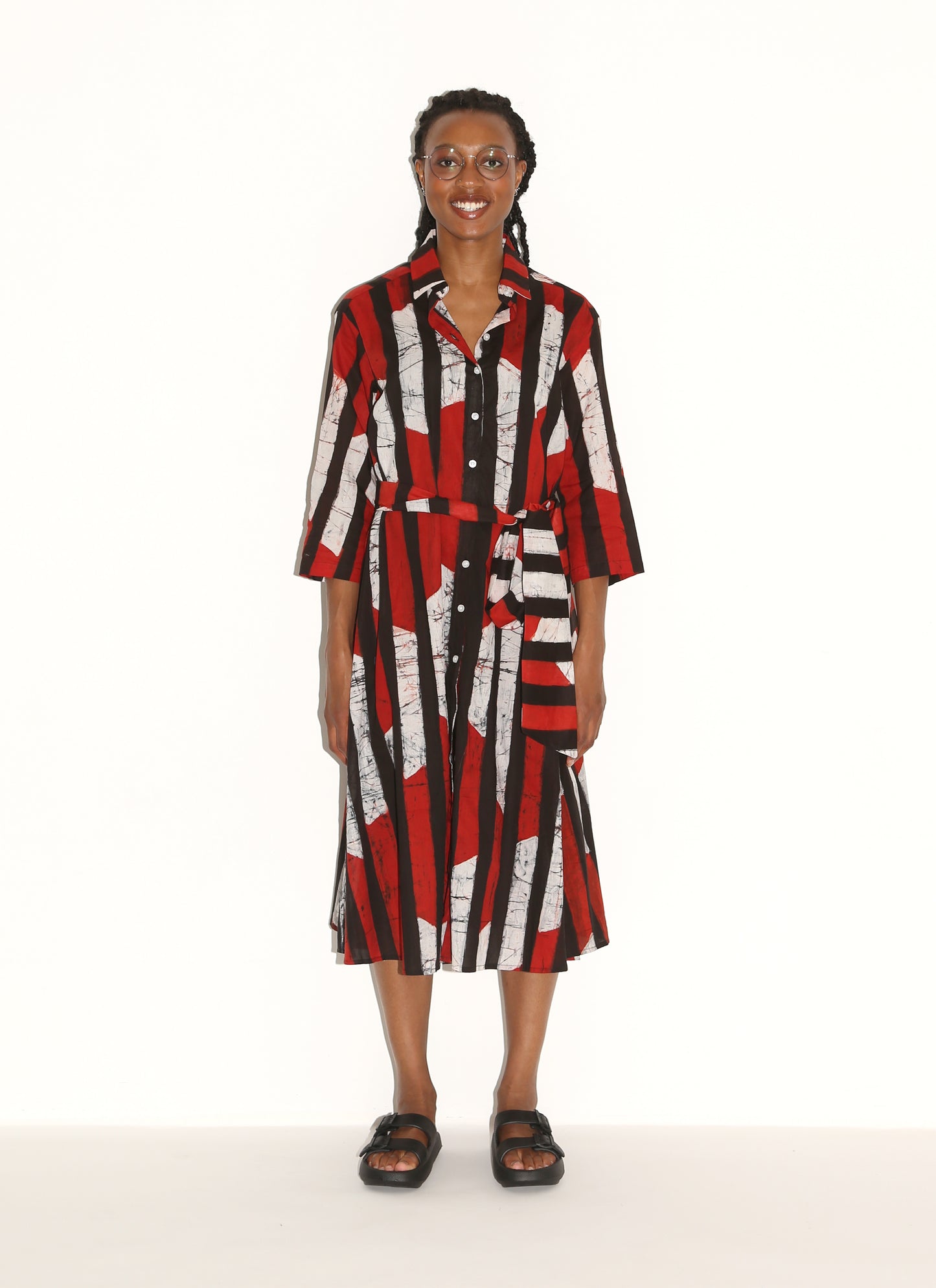 SEYDOU Dress/ Red Kente