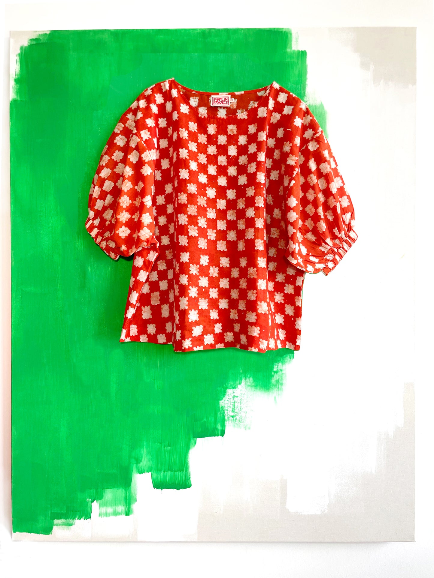 SONI Top / Red Floral Check