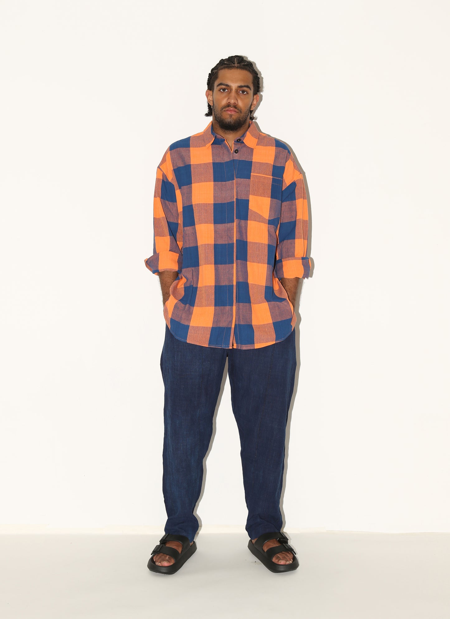 TAMALA Shirt/  Orange Check