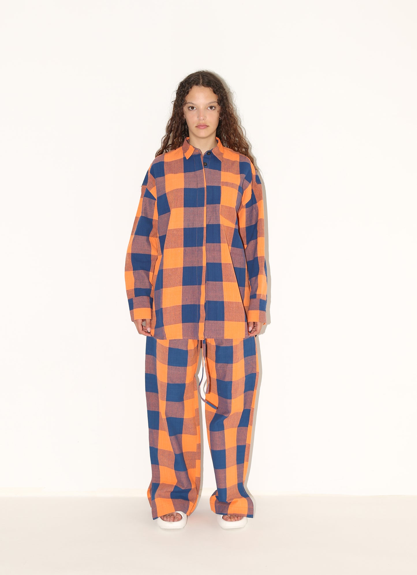 TAMALA Shirt/  Orange Check