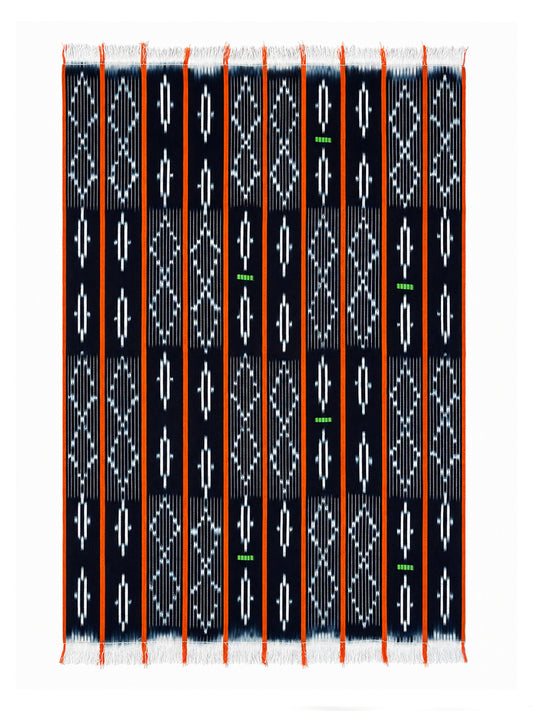 BAOULE Blanket/ Orange Ways Green