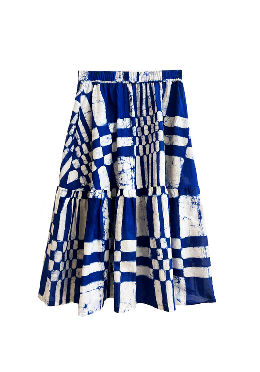 AFIA Skirt/ Blue Space Check