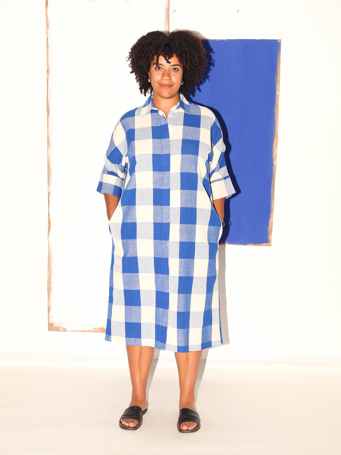 AMIRI Dress / Blue Check