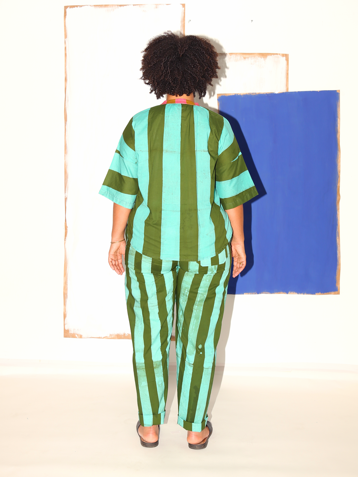 SORO Pants / Aqua Stripes