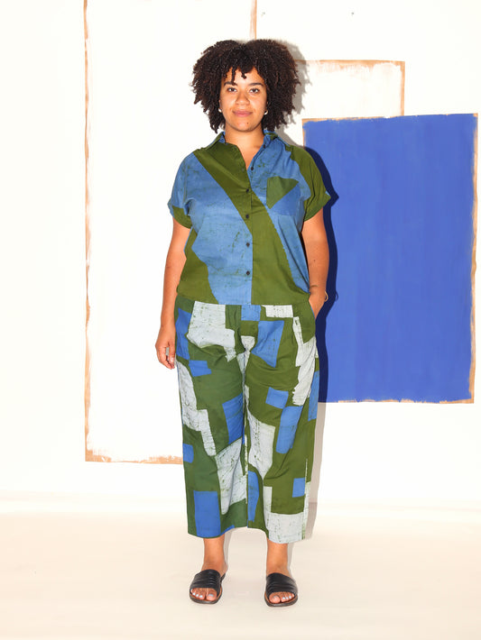 TAMIRA Shirt / Perspectives Blue
