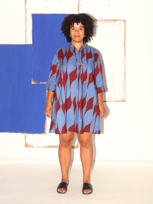 ZOLA Dress / Brown Flags