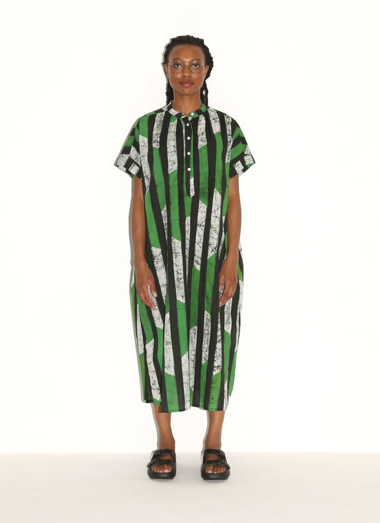 AMAN Dress/ Green Kente