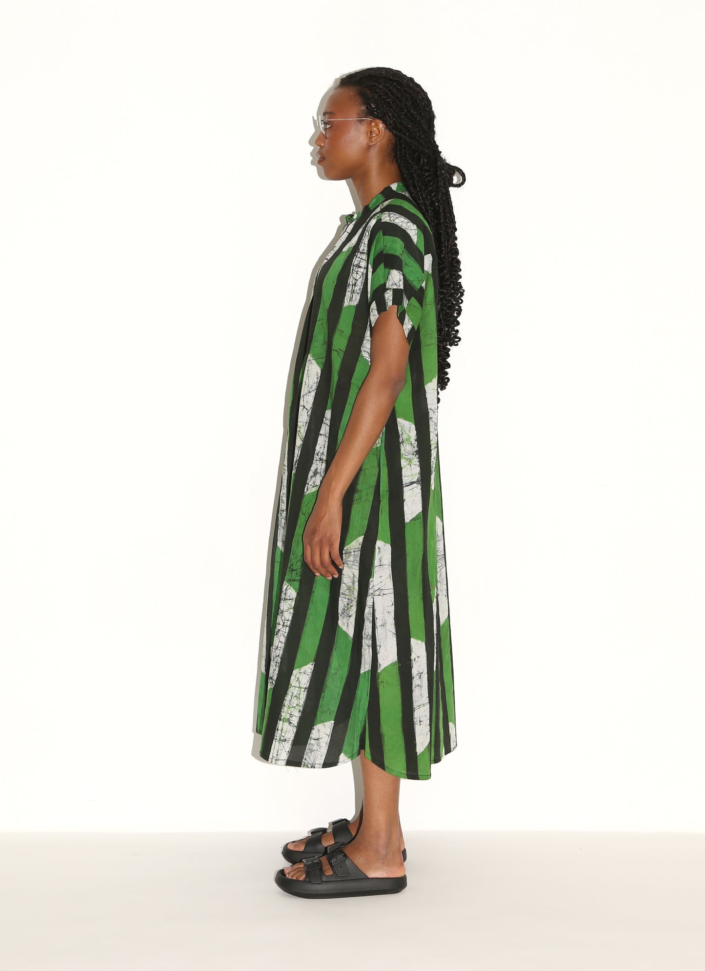 AMAN Dress/ Green Kente