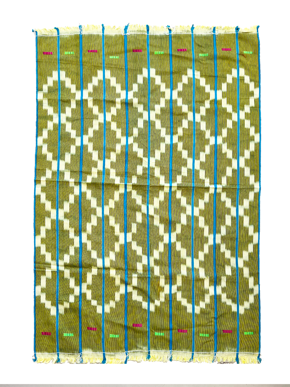 BAOULE Blanket/ Yellow Lanes and Blue Rivers