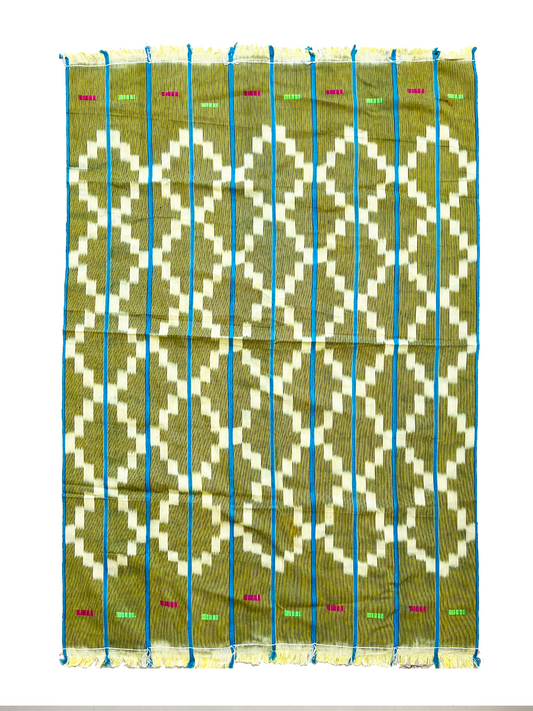 BAOULE Blanket/ Yellow Lanes and Blue Rivers