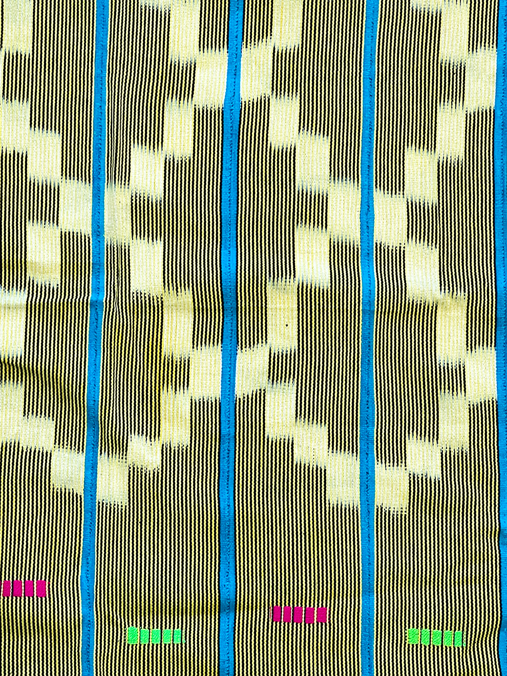 BAOULE Blanket/ Yellow Lanes and Blue Rivers