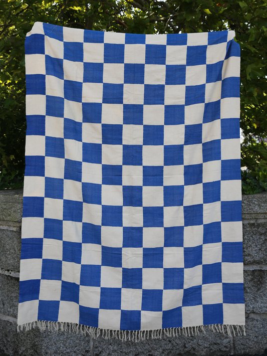 KORHOGO Medium Blanket/ Blue Checker